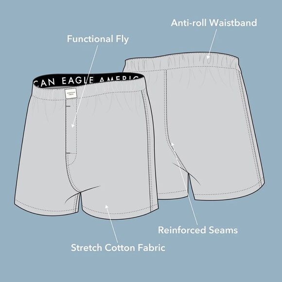 AE Men’s Cream Stripe Stretch Boxer Short - Picture 5 of 10